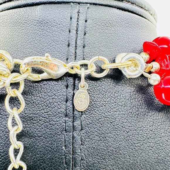 Premier Designs Triple Strands Coral Beaded Necklace over Silver Plated 17-20" - Picture 5 of 9